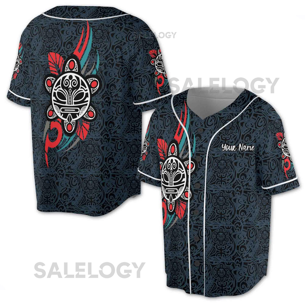 Customize Name Sol Taino Puerto Rico Symbol 3D Baseball Jersey Size S-5XL_55