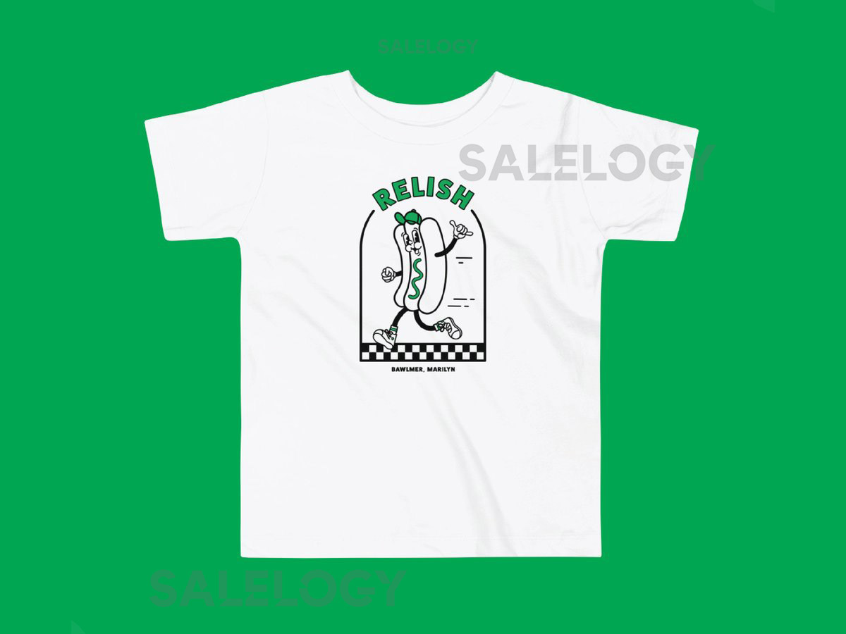 Relish Toddler T-Shirt Hot Dog Race Baltimore Orioles Cute Toddler Shirts_524