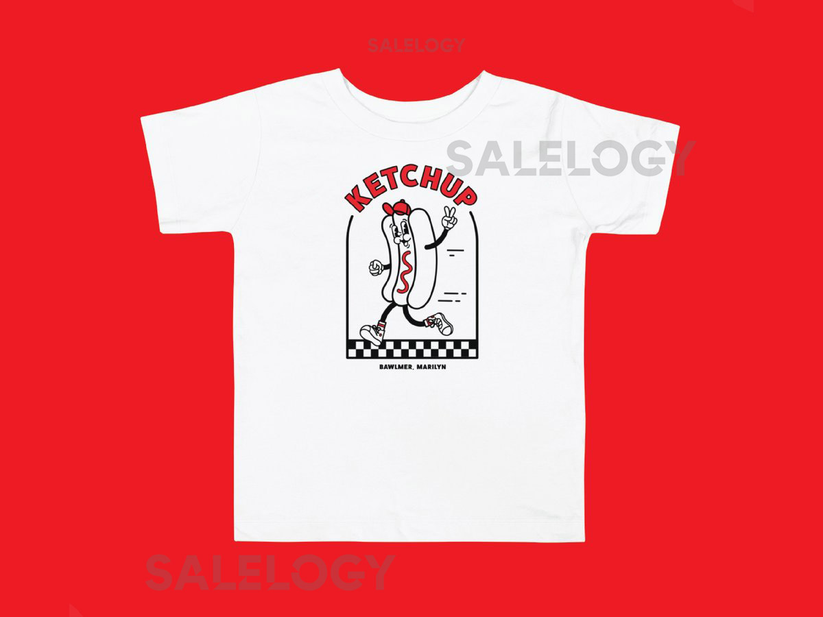 Ketchup Toddler T-Shirt Hot Dog Race Baltimore Orioles Cute Toddler Shirts_366