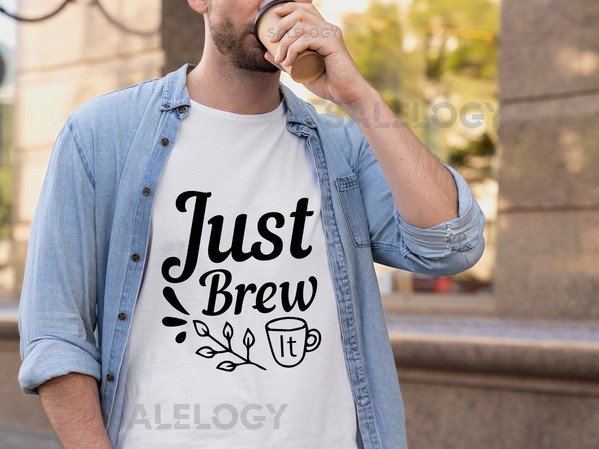 Just Brew T-Shirt - Customized Graphic Unisex Tee - Coffee Addiction -Coffee Lover Tee - Morning Brew - Morning Ritual - Coffee Time Tee_597