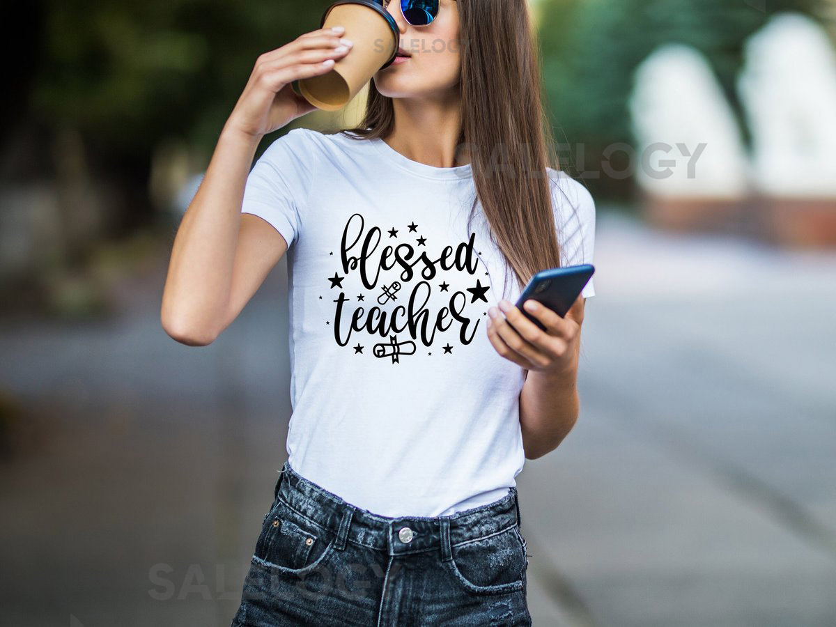 Blessed Teacher T-Shirt - Customized Graphic Unisex Tee - Gift For Teacher's Day - Teacher Appreciation Tee - Teacher Love - Casual Wear_109