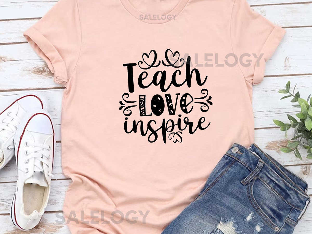 Teach Love Inspire T-Shirt - Customized Graphic Unisex Tee - Educator - Teacher Appreciation Tee - Classroom Heroes -Teaching Profession Tee_988
