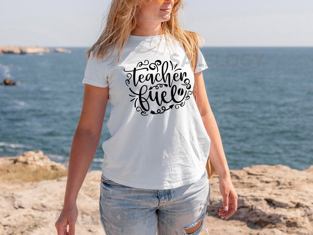 Teacher Fuel T-Shirt - Customized Graphic Unisex Tee - Educator - Teacher Appreciation Tee - Classroom Heroes -Teaching Profession Tee_994