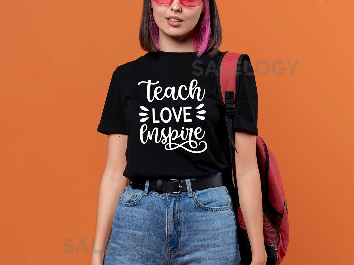 Teach Love Inspire T-Shirt - Customized Graphic Unisex Tee - Educator - Teacher Appreciation Tee - Classroom Heroes -Teaching Profession Tee_989
