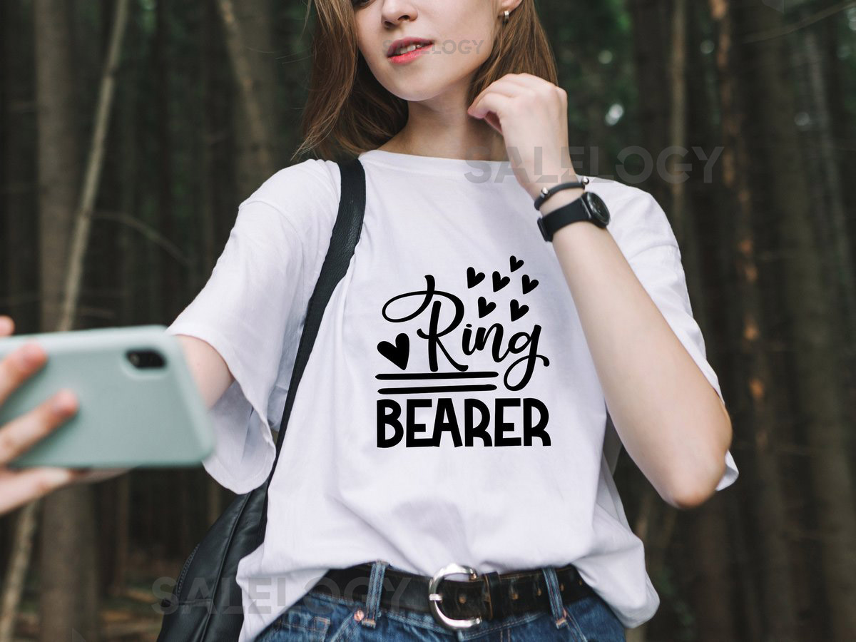 Ring Bearer T-Shirt - Customized Graphic Unisex Tee - Casual Wear - Wedding Vibes - Bridal Party Tee - Little Helper - Youngest Member Tee_874