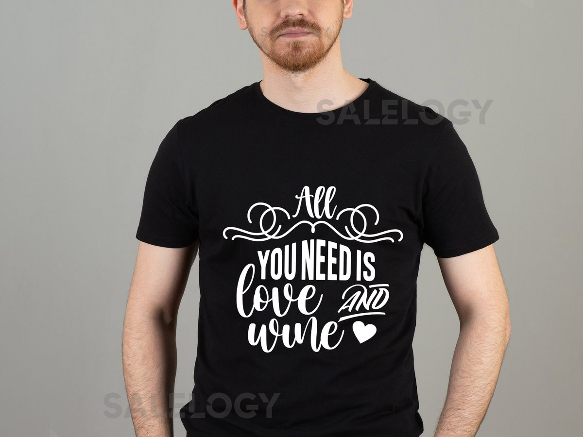All I Need Is Love And Wine T-Shirt - Customized Graphic Unisex Tee - Simple Pleasures -Cheers to Every Day Wear -Wine Lover Tee -Wine Party_36