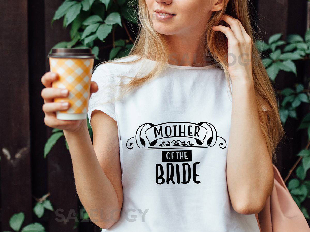 Mother of the Bride T-Shirt - Customized Graphic Women Tee - Casual Wear - Wedding Vibes - Family Love -Special Wedding Role Tee -Mom's Love_698