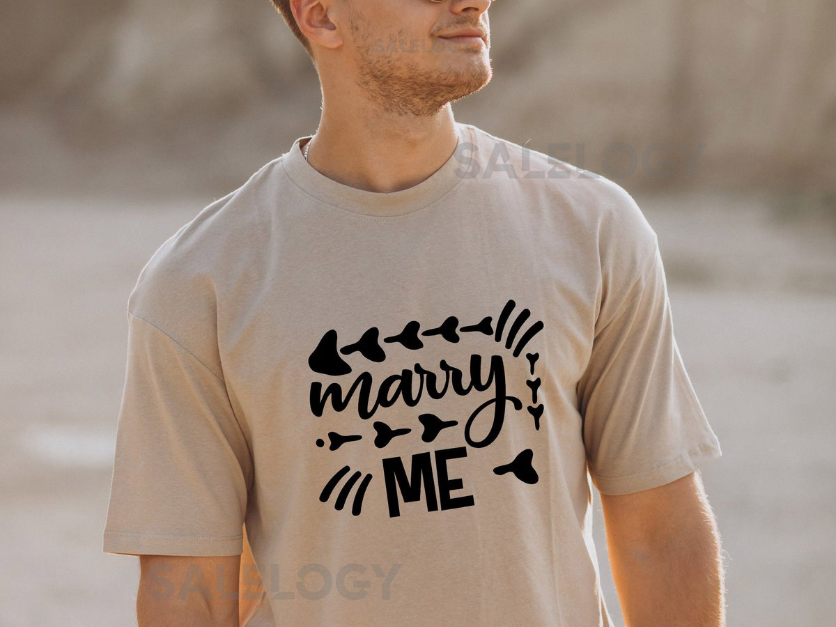 Marry Me T-Shirt - Customized Graphic Unisex Tee - Proposal Tee - Wedding Preparations -Bridal Party Tee -Gift For Couples -Celebrating Love_680