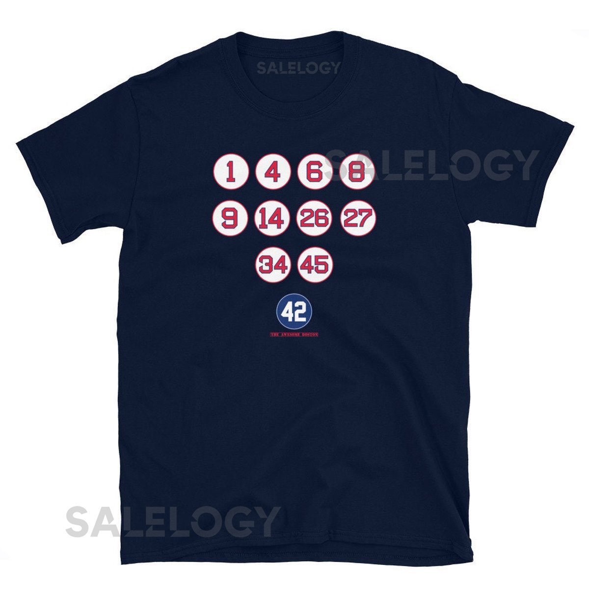 Boston Baseball Retired Numbers T Shirt_153