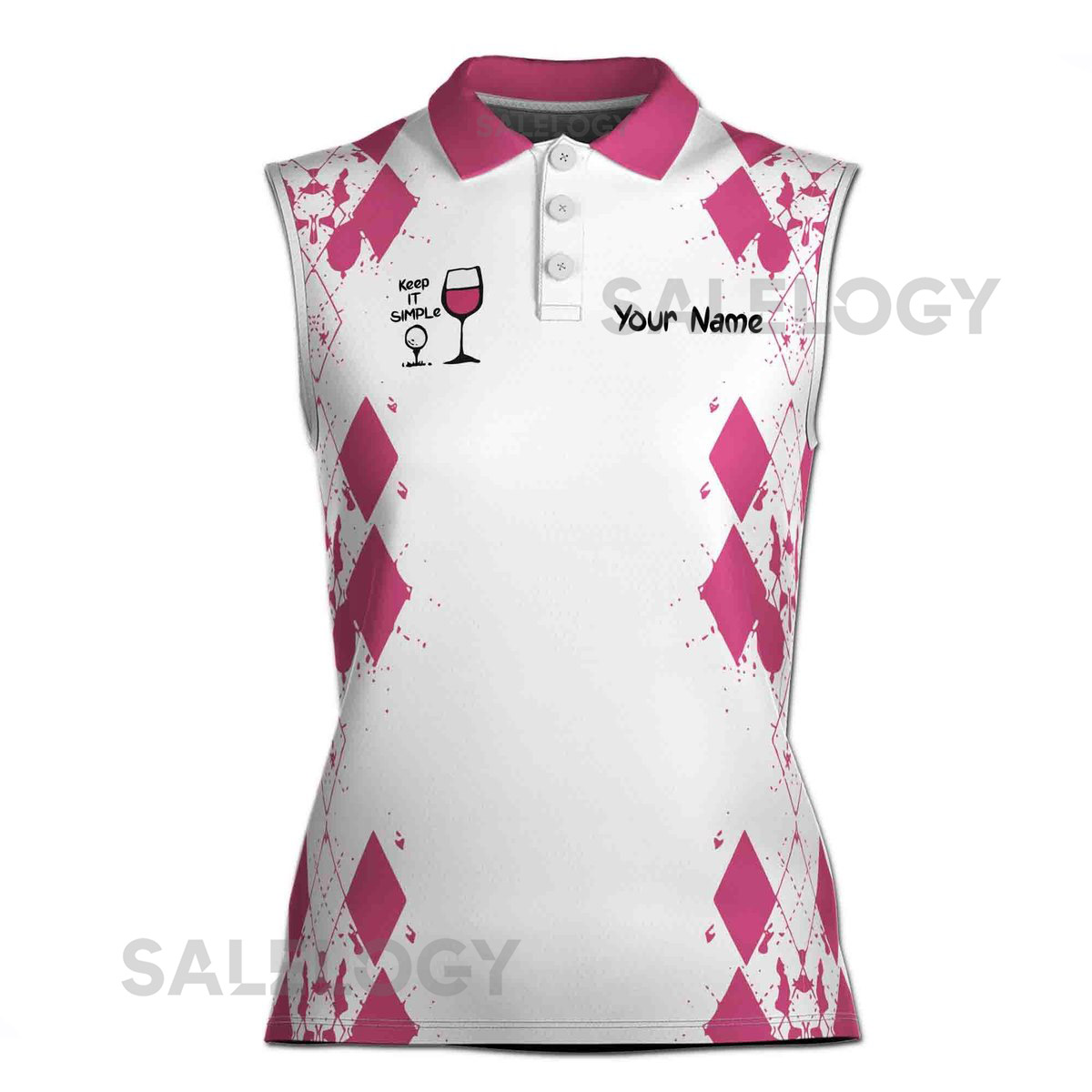 Custom Name Flamingo Golf Polo Women39s Sleeveless Polo Shirt_82