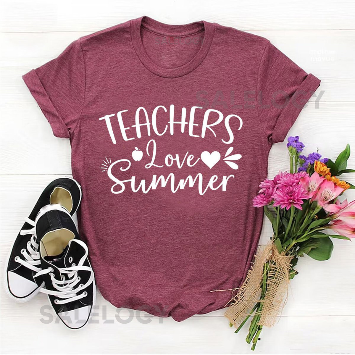 Teachers Love Summer T-Shirt - Customized Graphic Unisex Tee - Gift For Teachers - Summer Break - Summer Vacations Tee - Teacher Life_1013