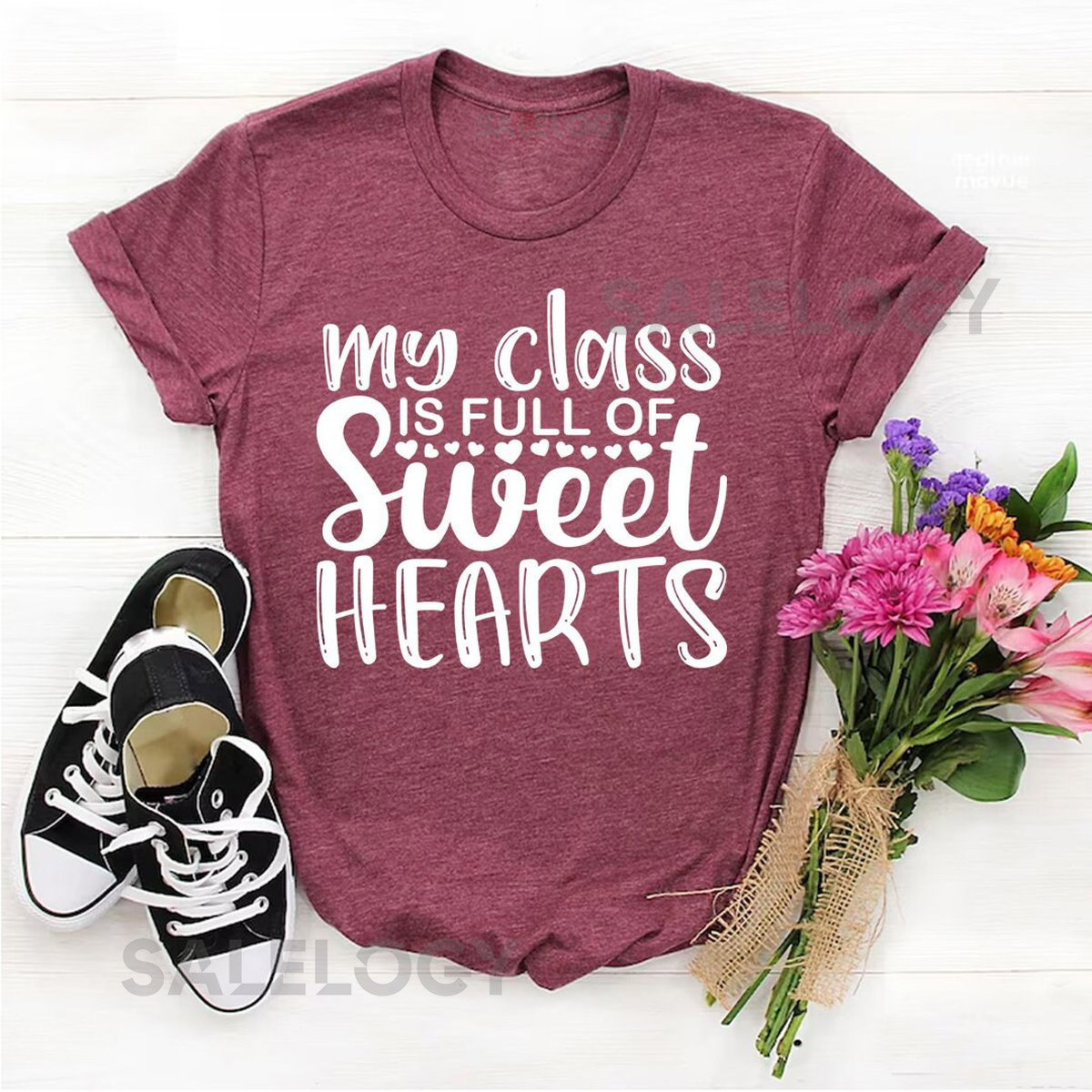 My Class Is Full of Sweethearts T-Shirt - Customized Graphic Unisex Tee - Teacher Student Connection Tee - Teacher Comfort Tee_723