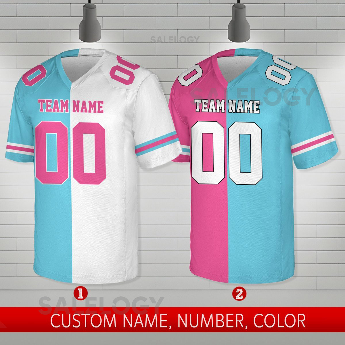 Personalized Team Name And Number Football Jersey Custom V-neck Short Sleeve Jersey Shirt Football Jersey For Football Fan Football Lover_31