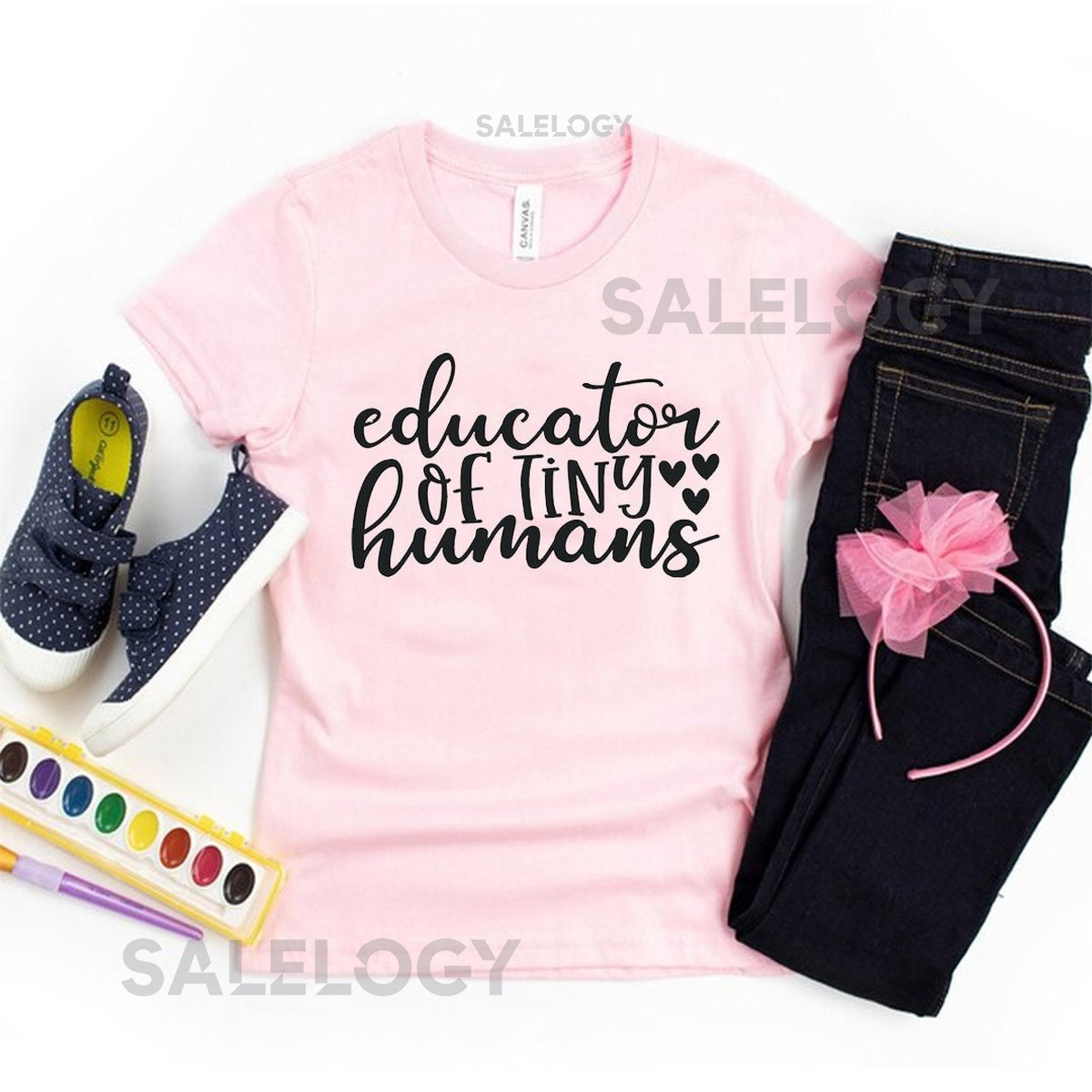 Educator of Tiny Humans T-Shirt - Customized Graphic Unisex Tee - Gift For Teacher's Day - Teacher Appreciation Tee - Kindergarten Teacher_267