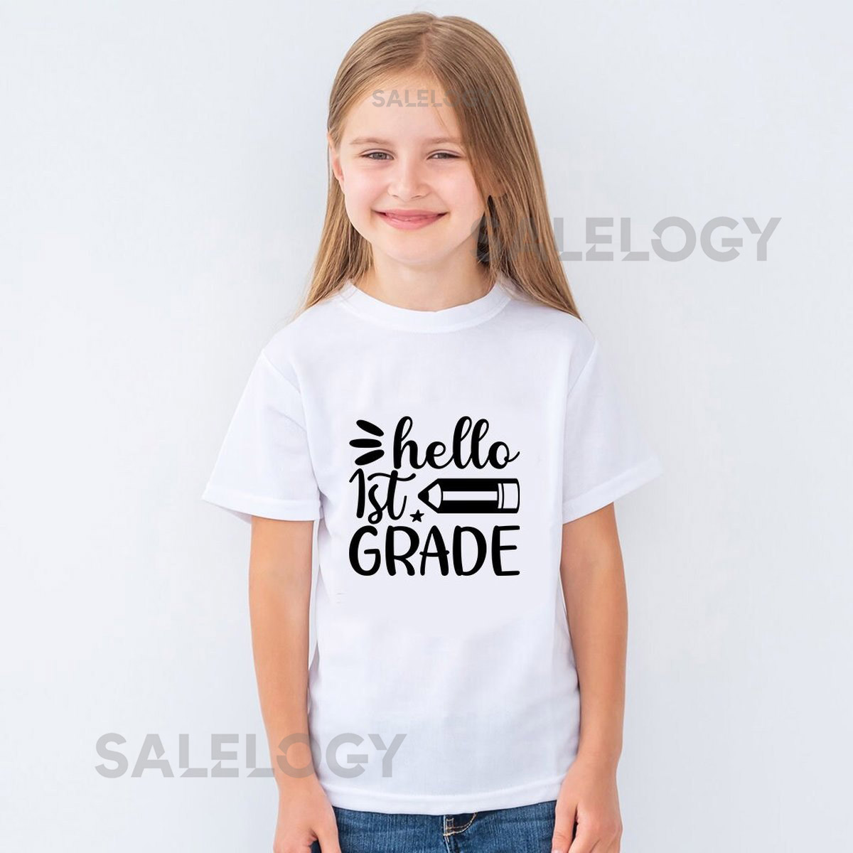 Hello 1st Grade T-Shirt - Customized Graphic Unisex Tee -School Life -Milestone Tee -Educational Journey -Young Scholar -First Day of School_433