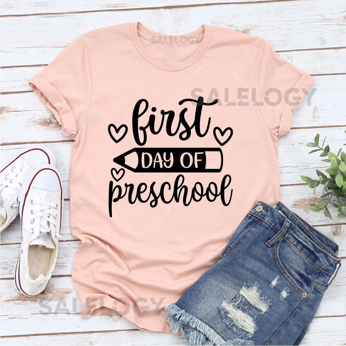 First Day of Pre School T-Shirt - Customized Graphic Unisex Tee - First Day Of School Tee - Back To School - Pre-School Life Tee_316