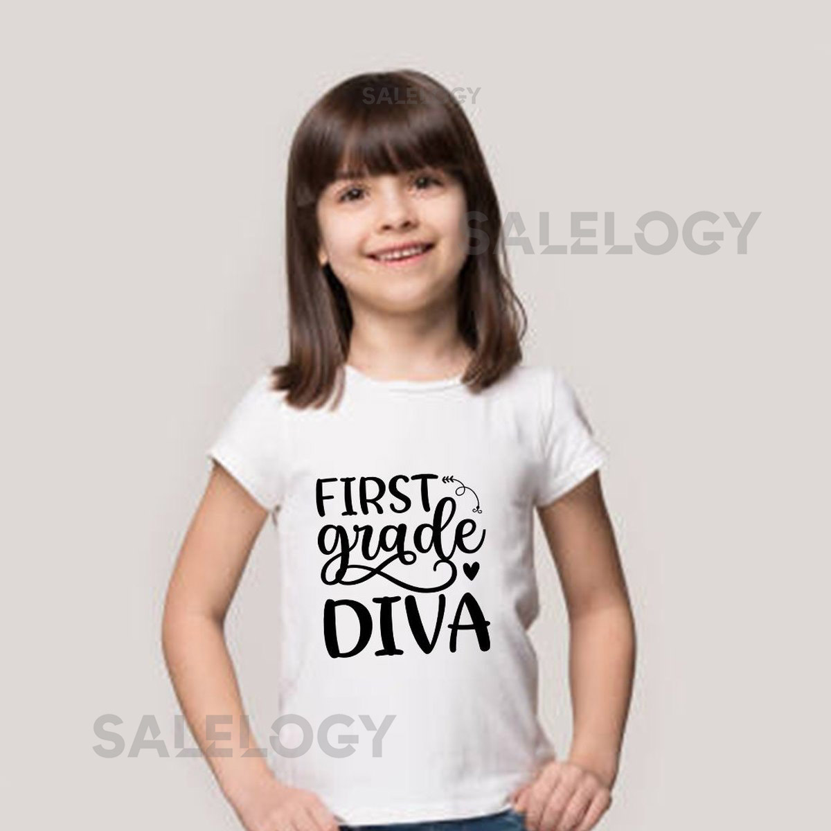 First Grade Diva T-Shirt - Customized Graphic Girls Tee - School Memories - Identity Tee - Graduation Party - School Journey - Farewell_317
