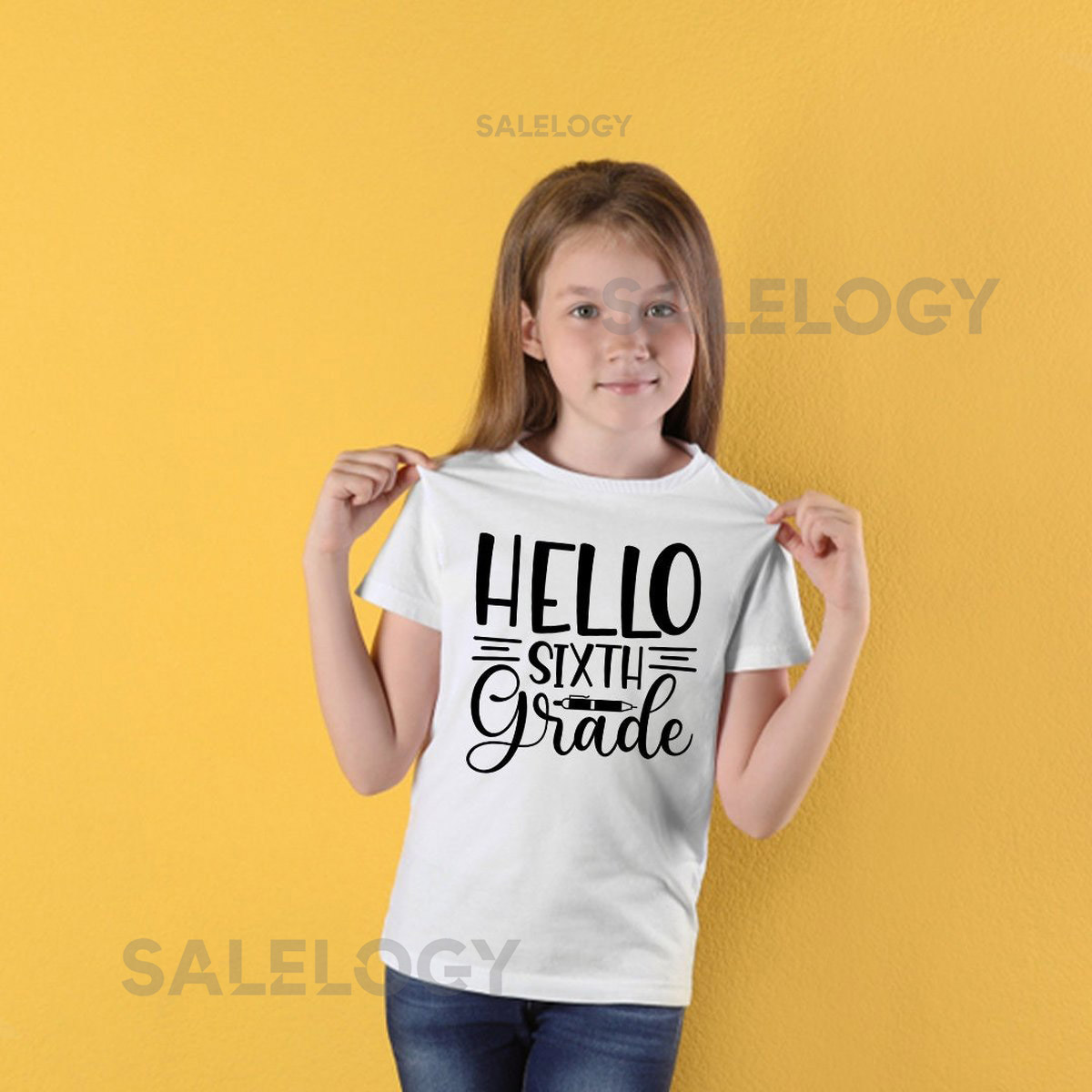 Hello Sixth Grade T-Shirt -Customized Graphic Unisex Tee -School Life -Milestone Tee -Educational Journey -Young Scholar-First Day of School_465