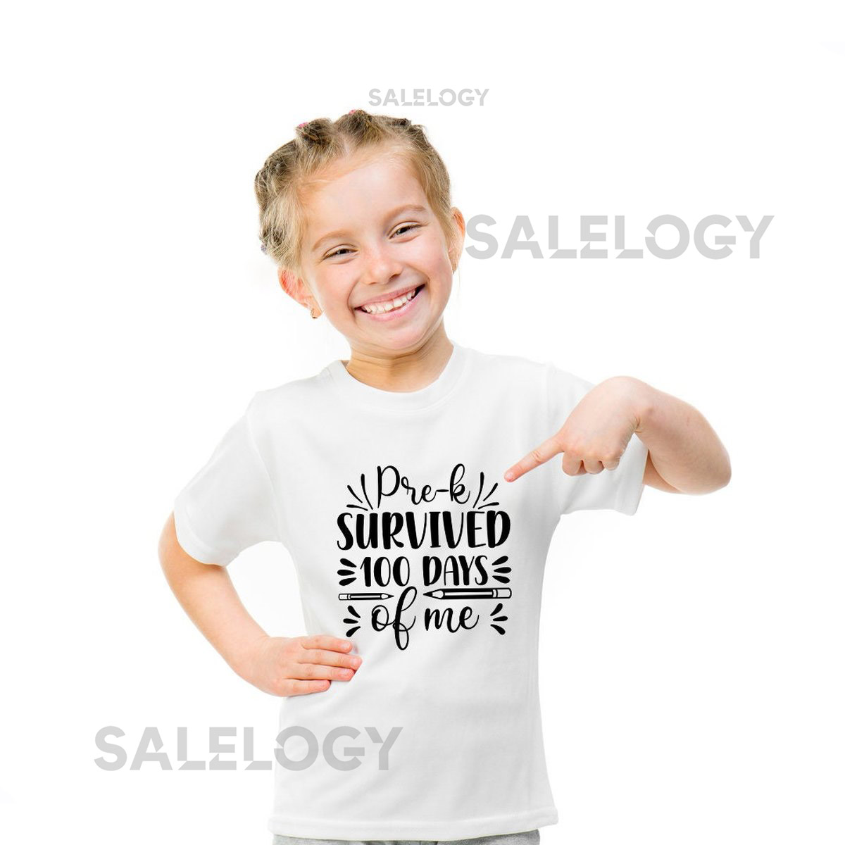 Pre-K Survived 100 Days of Me T-Shirt -Customized Graphic Unisex Tee -School Life-Milestone Tee -Educational Journey-Celebratory Wear_825