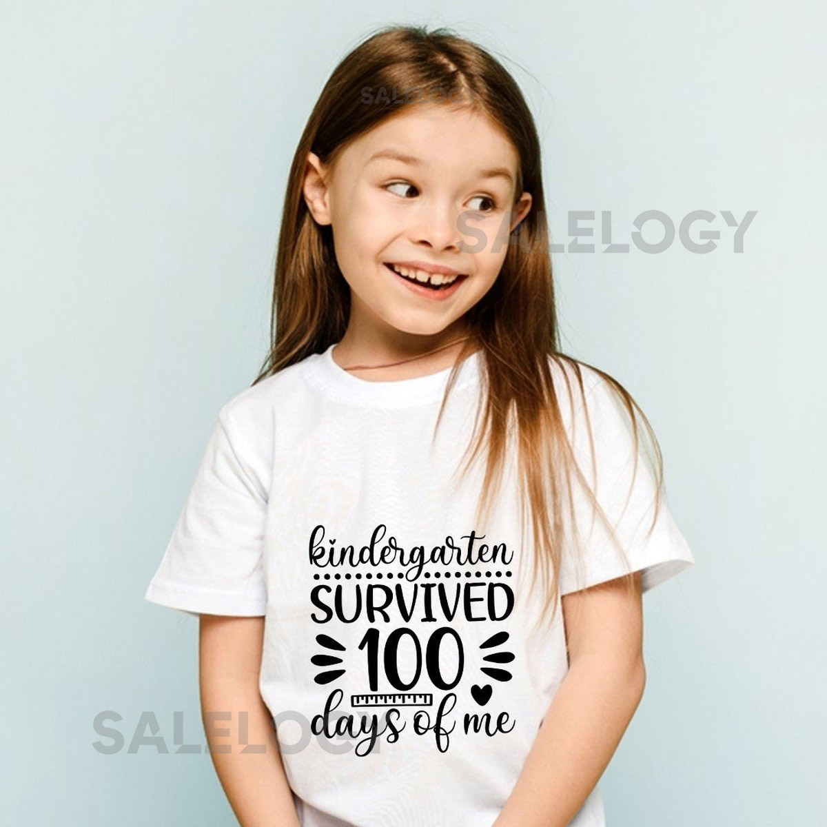 Kindergarten Survived 100 Days of Me T-Shirt -Customized Graphic Unisex Tee -School Life-Milestone Tee -Educational Journey-Celebratory Wear_607