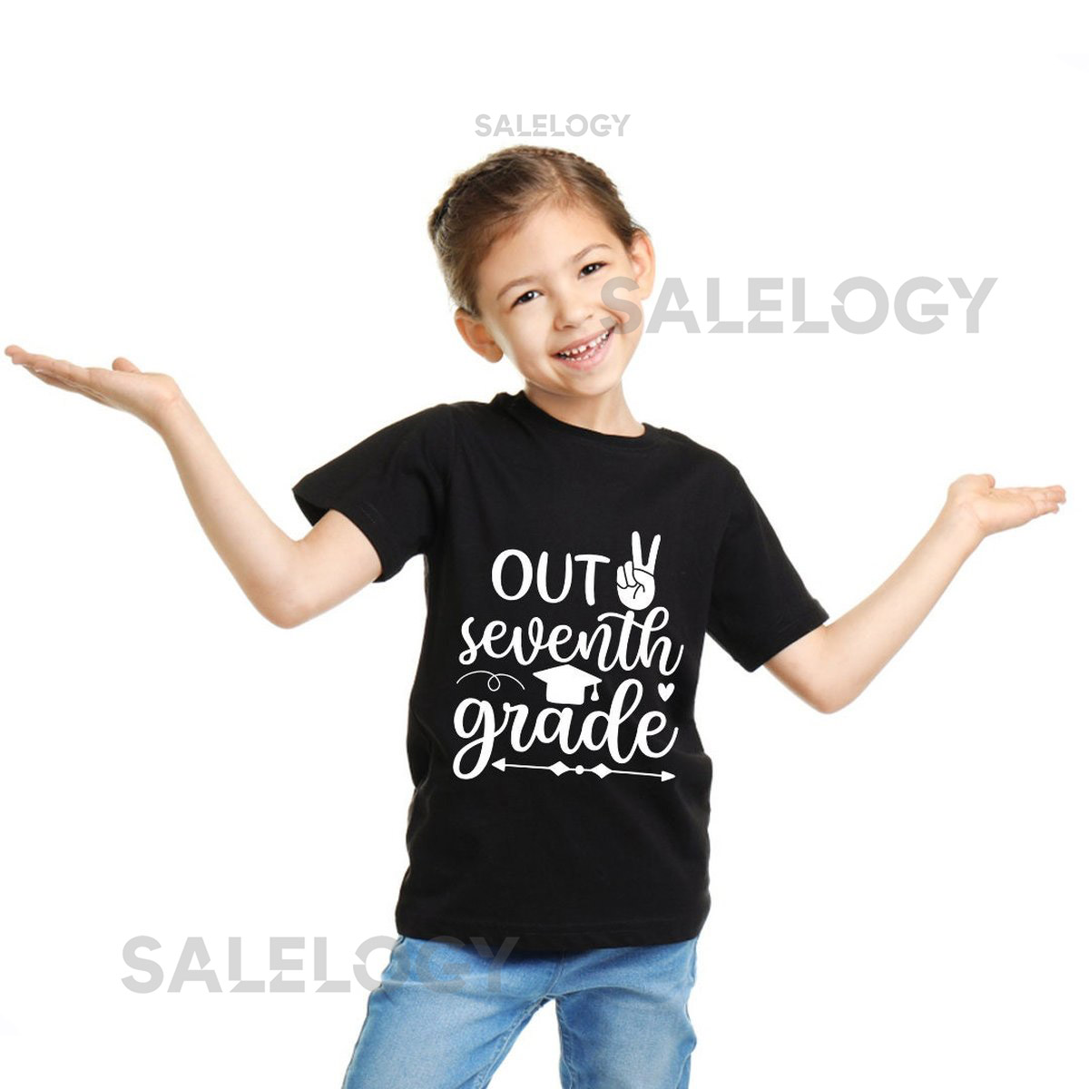 Out Seventh Grade T-Shirt - Customized Graphic Unisex Tee - School Life -Milestone Tee -Educational Journey -Proud Parents -End of Year_797