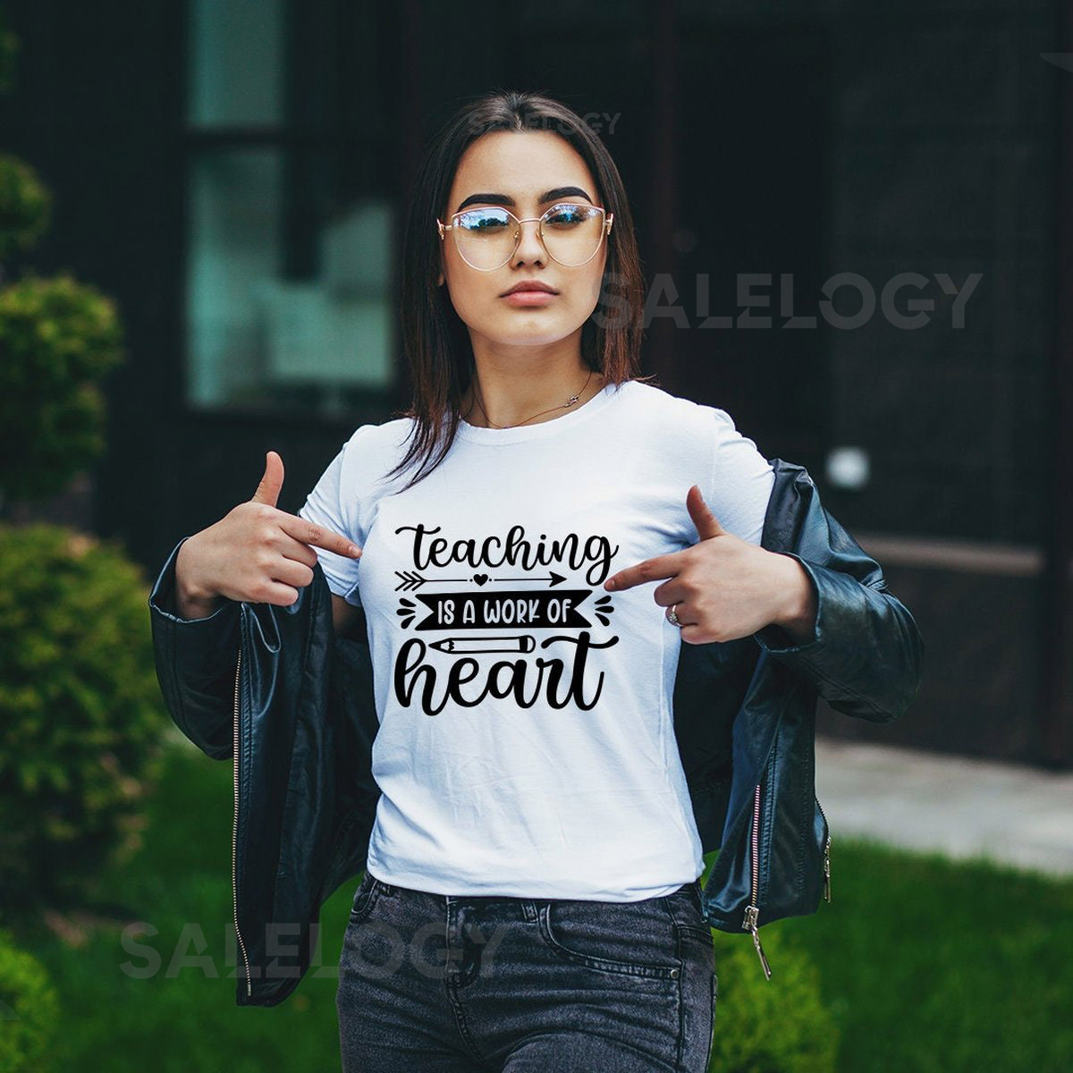 Teaching Is a Work of Heart T-Shirt - Customized Graphic Unisex Tee - Gift For Teacher's Day - Teacher Appreciation Tee -Passionate Educator_1018