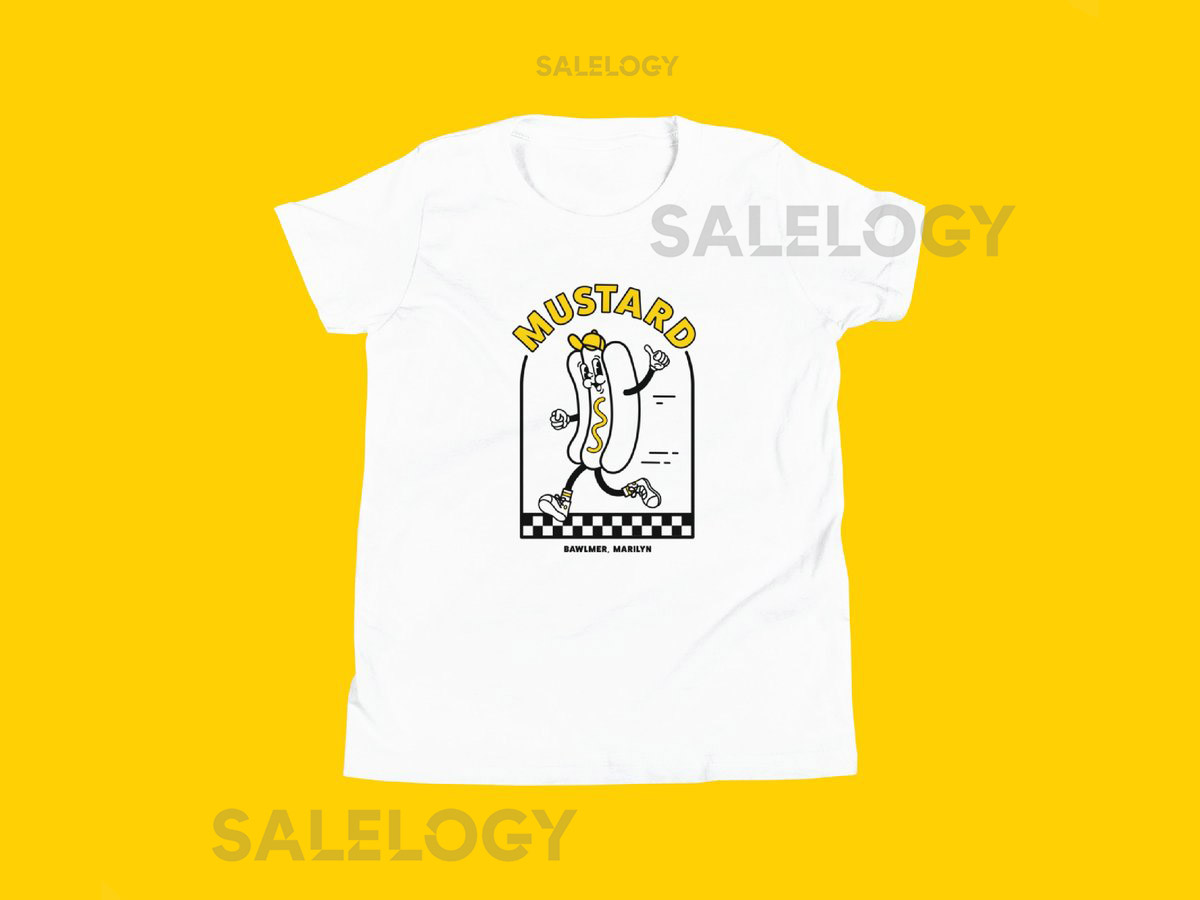 Mustard Youth T-Shirt Hot Dog Race Baltimore Orioles Cute Kid Shirts_473