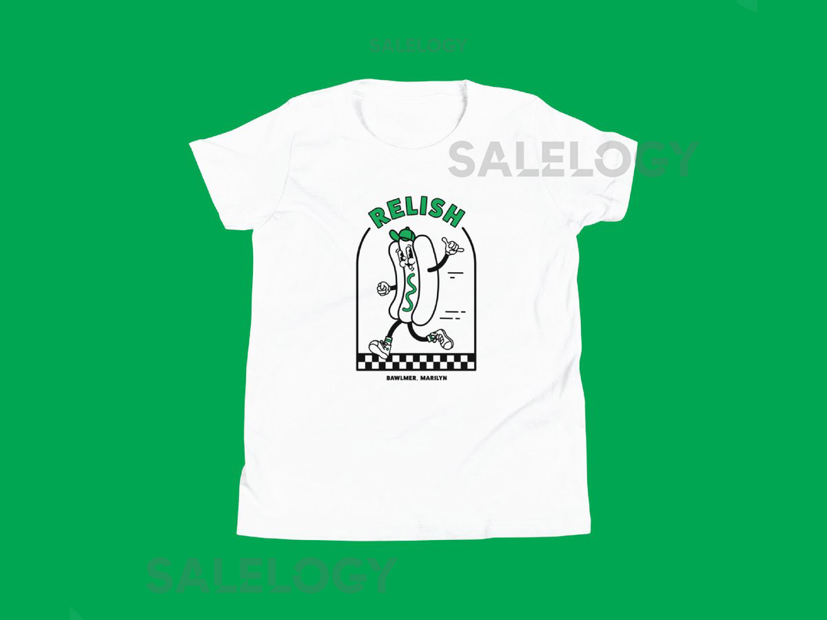 Relish Youth T-Shirt Hot Dog Race Baltimore Orioles Cute Kid Shirts_525