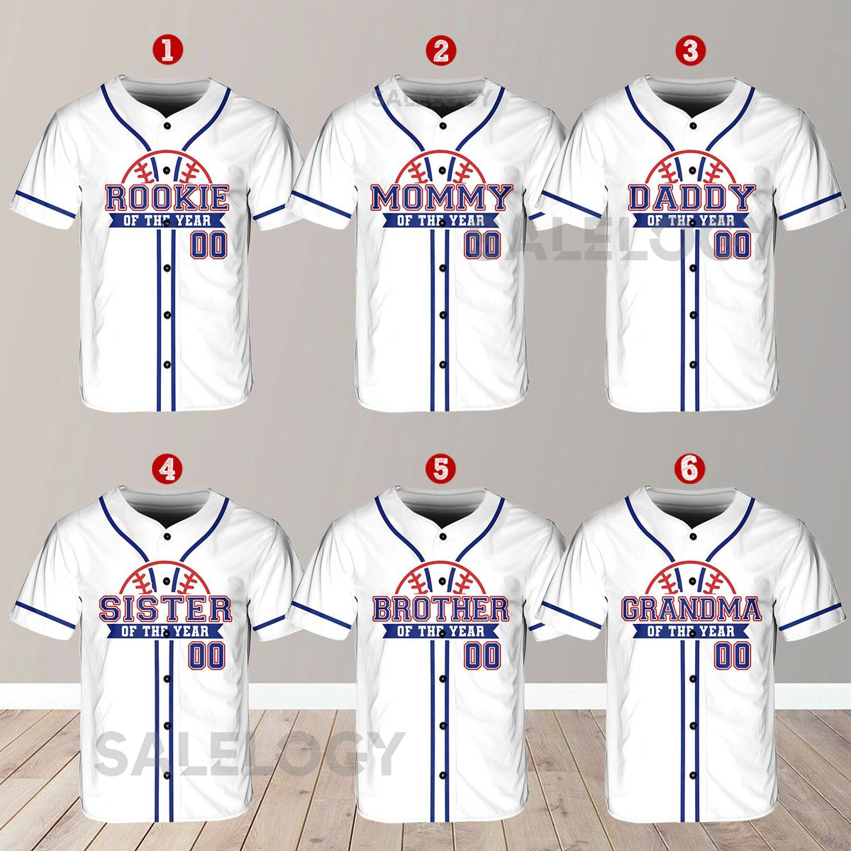 Personalized Family Of the Year Baseball Jersey Custom Name Number Shirt Rookie Of The Year Jersey Family Matching Outfits Baseball Game_95