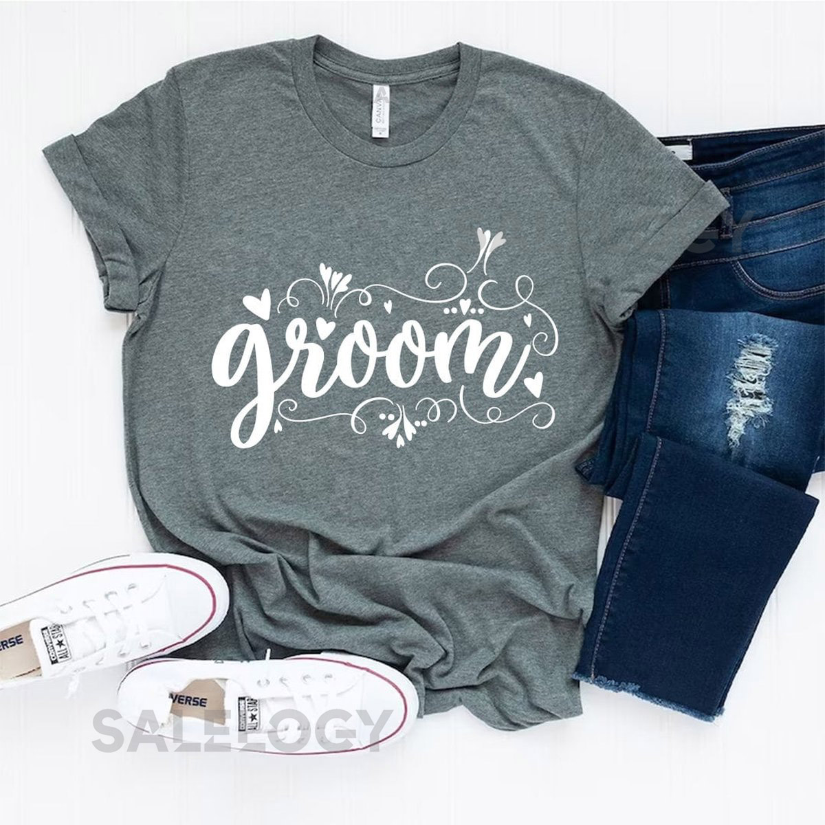 Groom T-Shirt - Customized Graphic Tee - Gift For Groom - Casual Wear - Wedding Vibes - Men Tee - Bachelorette party Tee -Cherished Moments_392
