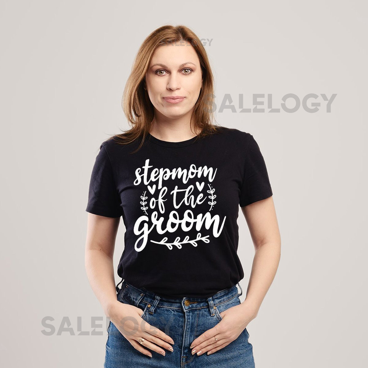 Stepmom of the Groom T-Shirt - Customized Graphic Women Tee - Casual Wear - Stepmom's Love - Blended Family - Special Wedding Role Tee_954