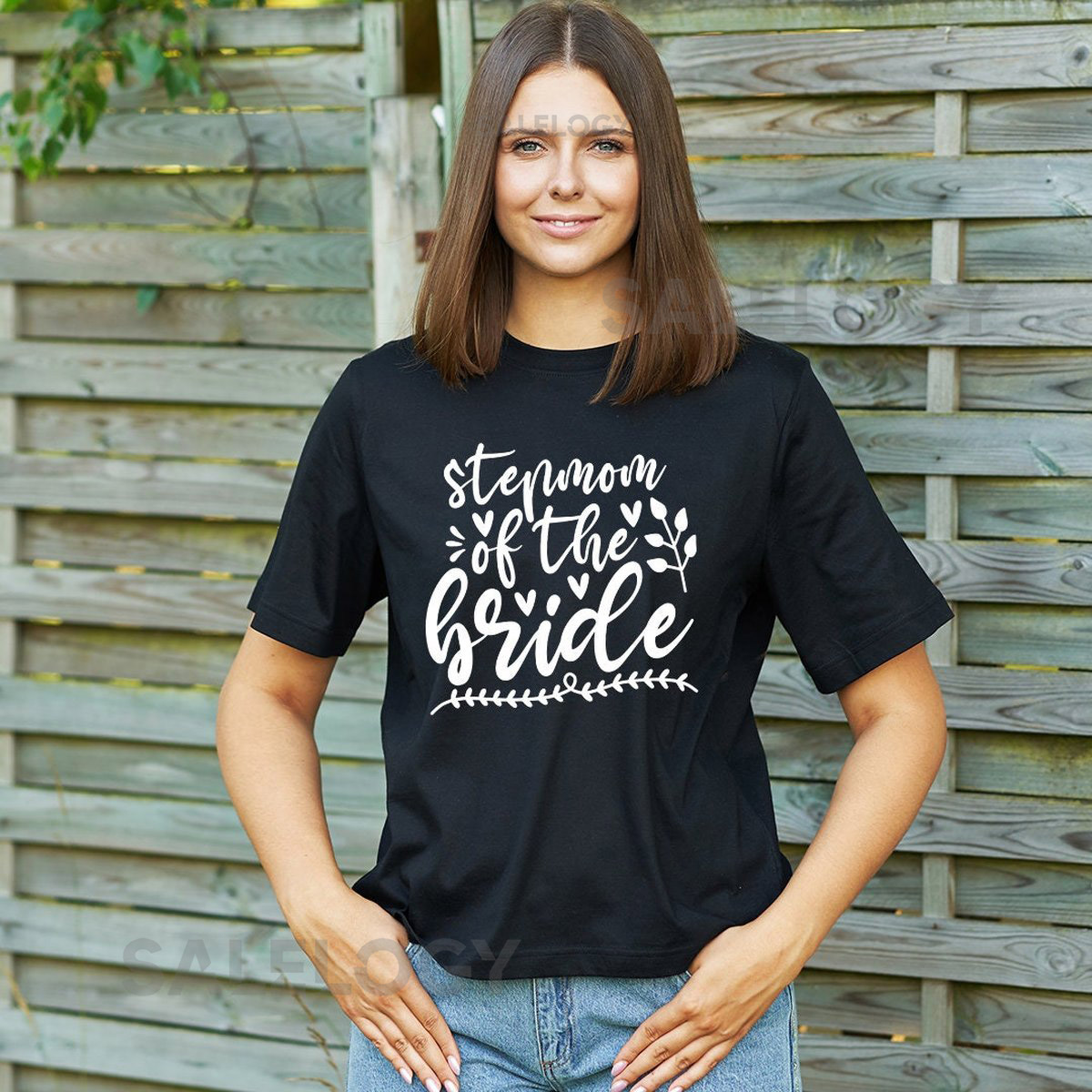 Stepmom of the Bride T-Shirt - Customized Graphic Women Tee - Casual Wear - Wedding Moments - Blended Family - Special Wedding Role Tee_951