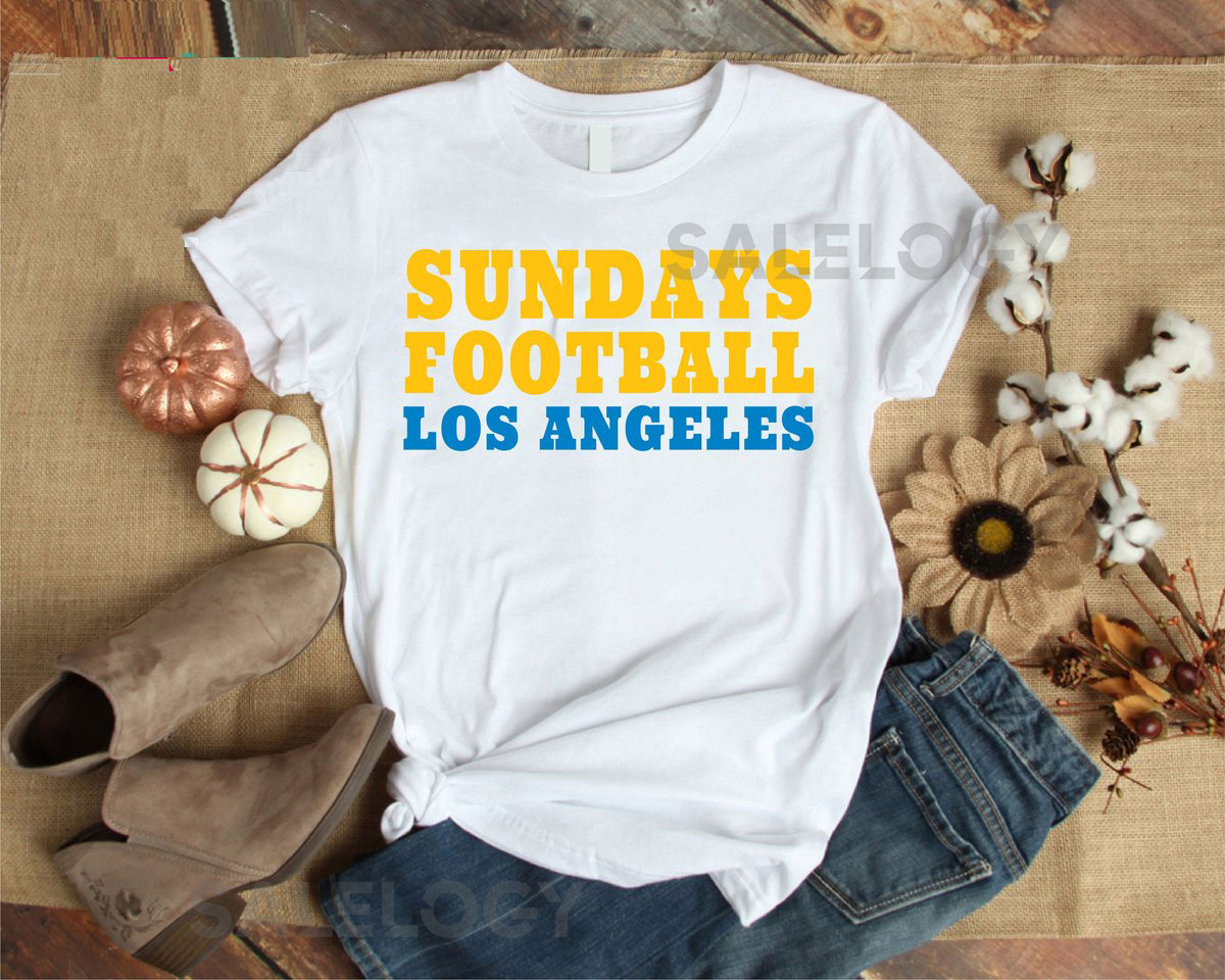 LA Chargers Shirt Sundays Football Los Angeles Shirt Los Angeles Game Day Shirt Soft Cotton Shirt Quote Shirt Chargers_425