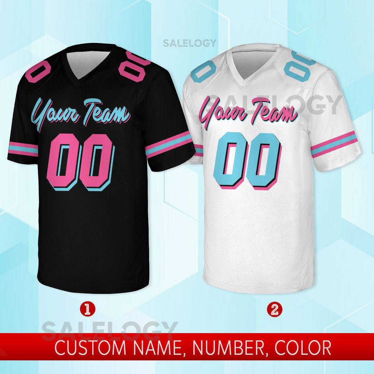 Personalized Team Name And Number Any Football Jersey Custom V-neck Short Sleeve Jersey Shirt Football Jersey For Football Fan Lover_19