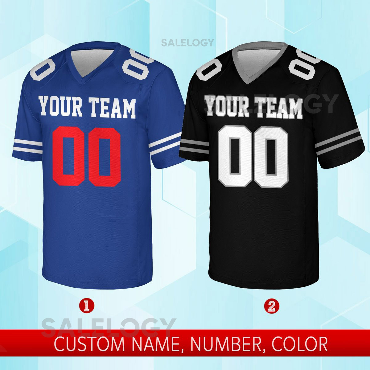 Personalized Team Name And Number Any Football Jersey Custom V-neck Short Sleeve Jersey Shirt Football Jersey For Football Fan Lover_21