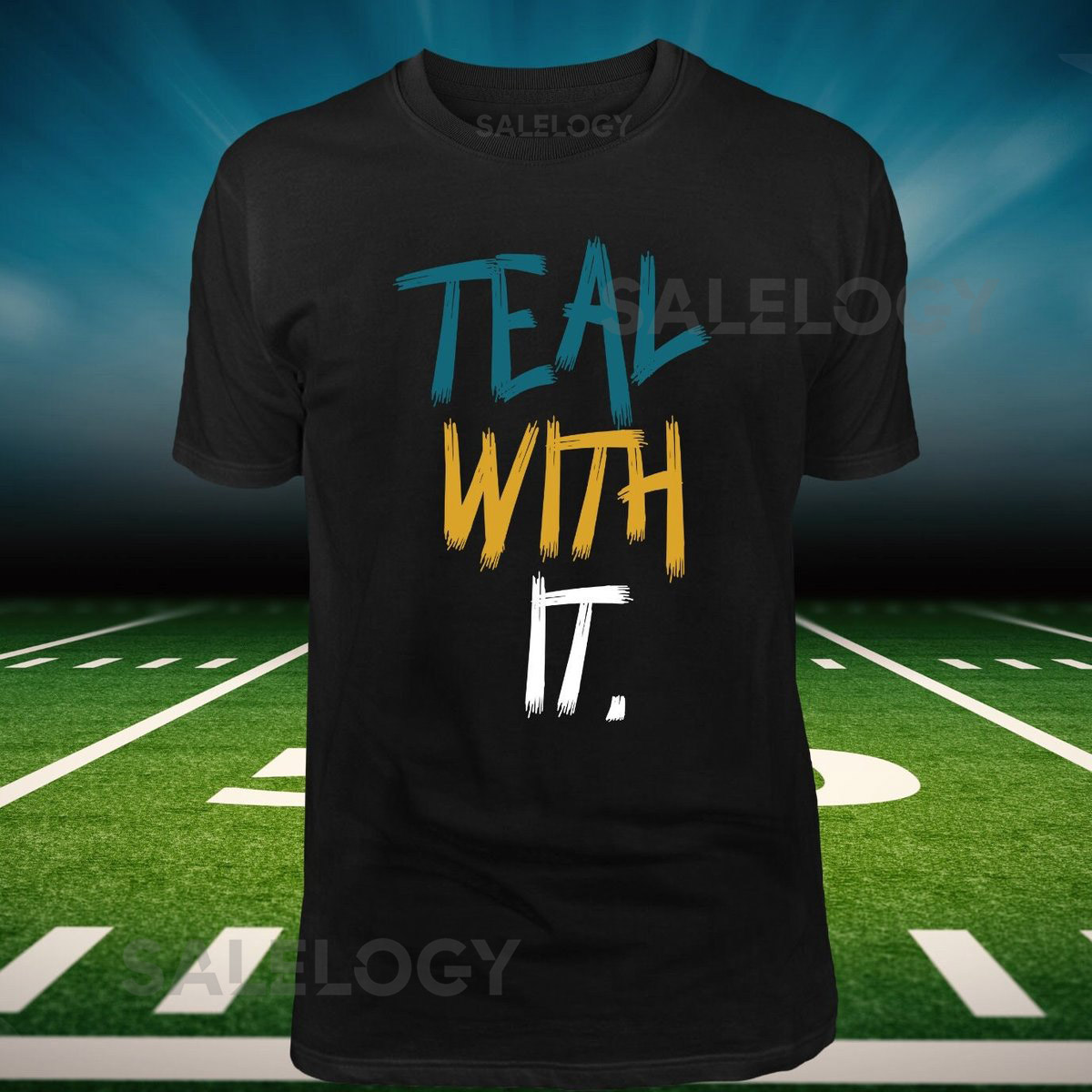 Teal With It Jags Fan Tshirt Soft Comfy Gameday Tees Bella Canvas Brand Unisex Jersey Short Slee_853