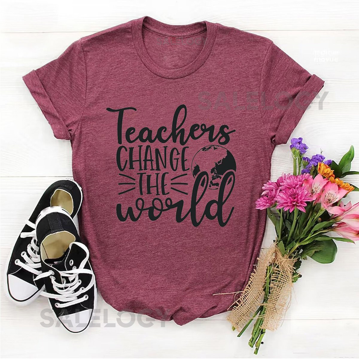 Teacher Change the World T-Shirt - Customized Graphic Unisex Tee - Gift For Teacher's Day - Teacher Appreciation Tee - Classroom Heroes_993