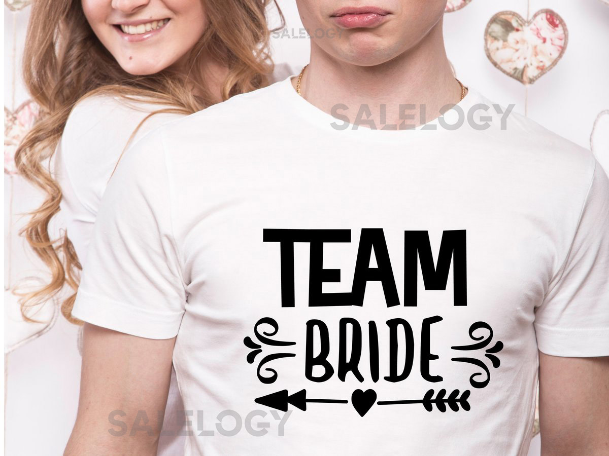 Team Bride T-Shirt - Customized Graphic Unisex Tee - Casual Wear - Wedding Vibes - Bridal Shower Tee - Bachelorette party Tee - Bride Squad_1034