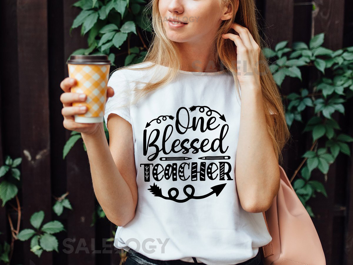 One Blessed Teacher T-Shirt - Customized Graphic Unisex Tee - Gift For Teacher's Day - Teacher Appreciation Tee - Teacher Love - Casual Wear_770