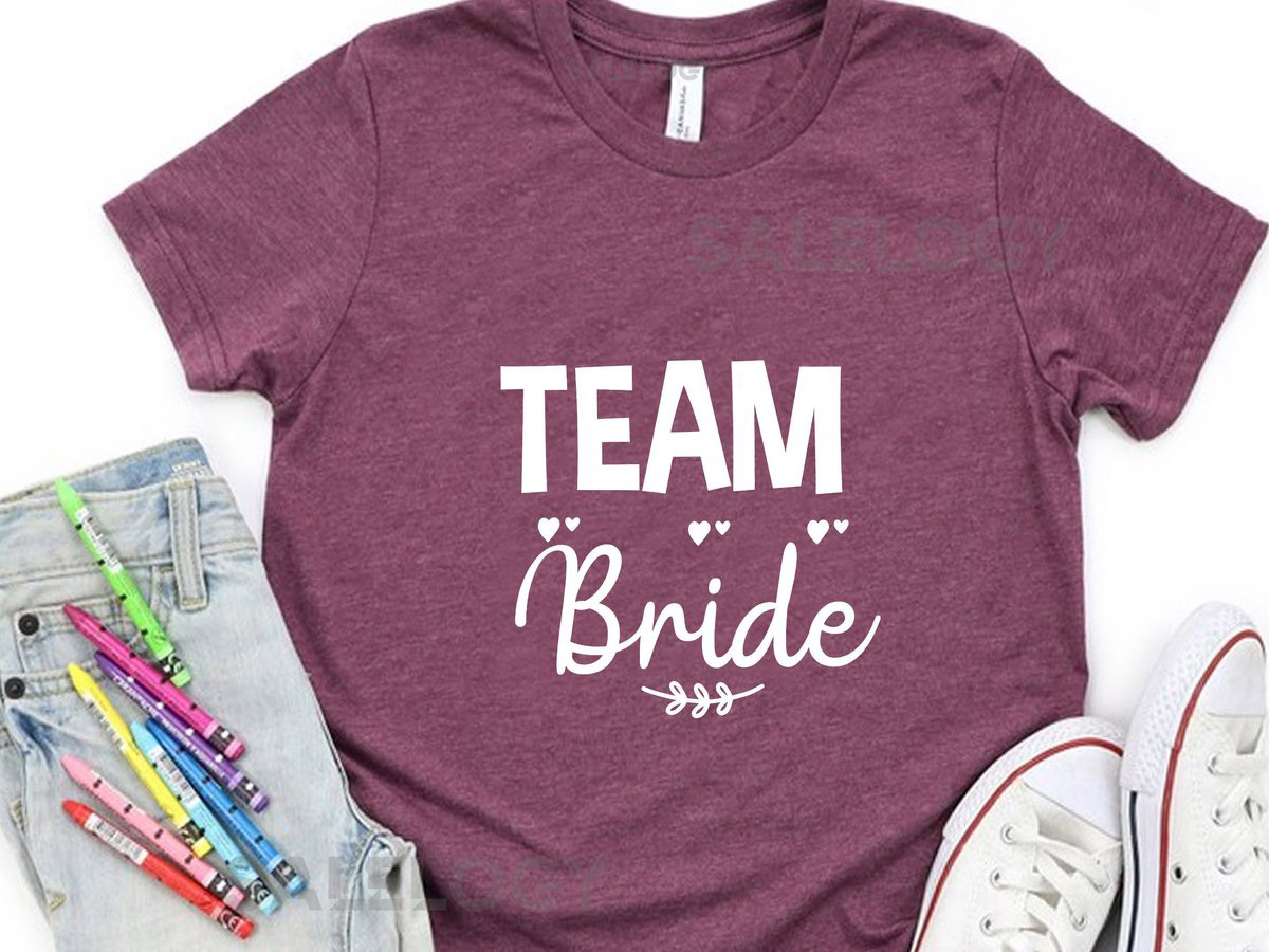 Team Bride T-Shirt - Customized Graphic Unisex Tee - Casual Wear - Wedding Vibes - Bridal Shower Tee - Bachelorette party Tee - Bride Squad_1035
