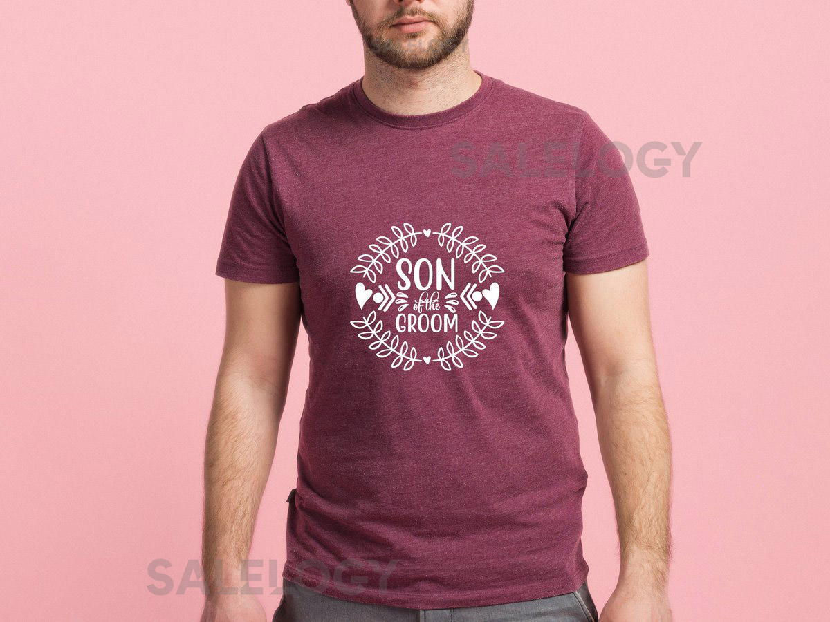 Son of the Groom T-Shirt - Customized Graphic Men Tee - Father Son Duo - Wedding Vibes - Father's Wedding Day - Special Wedding Role Tee_942