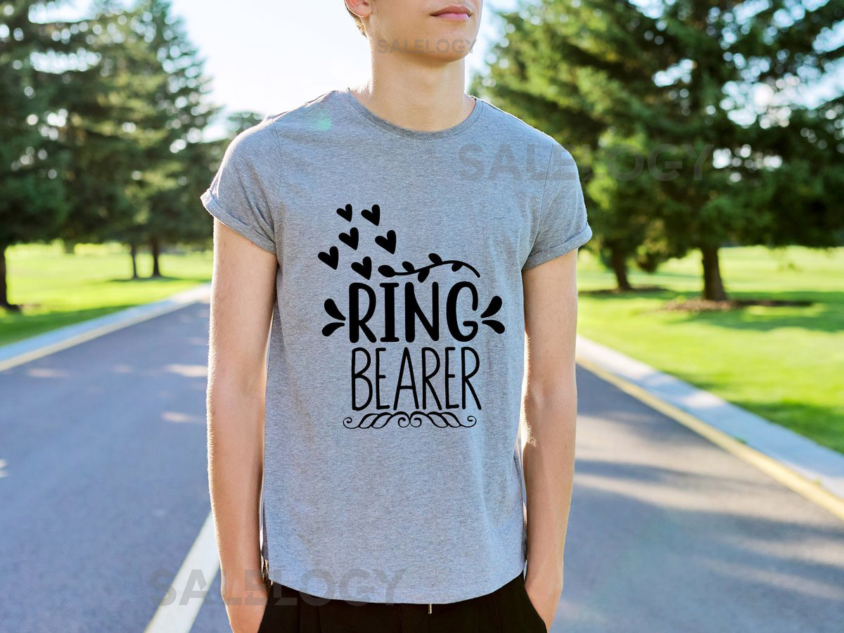 Ring Bearer T-Shirt - Customized Graphic Unisex Tee - Casual Wear - Wedding Vibes - Bridal Party Tee - Little Helper - Youngest Member Tee_877