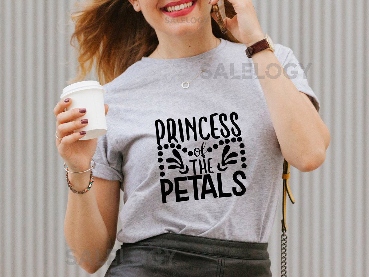 Princess of the Petals T-Shirt - Customized Graphic Girls Tee - Flower Girl - Scattering Petals - Floral Scents - Casual Wear_831
