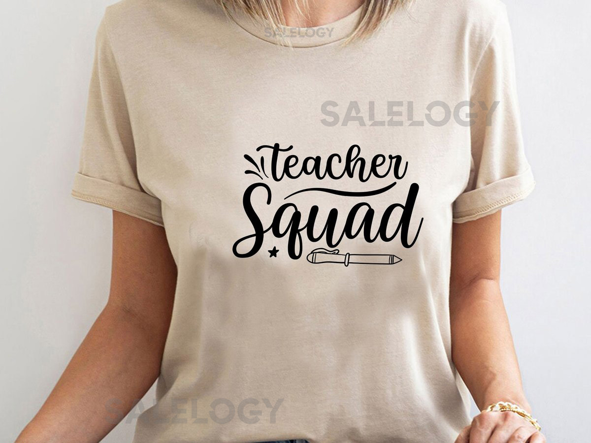 Teacher Squad T-Shirt - Customized Graphic Unisex Tee - Gift For Teacher's Day - Teacher Appreciation Tee - Teacher Friends - Teacher Pride_1000