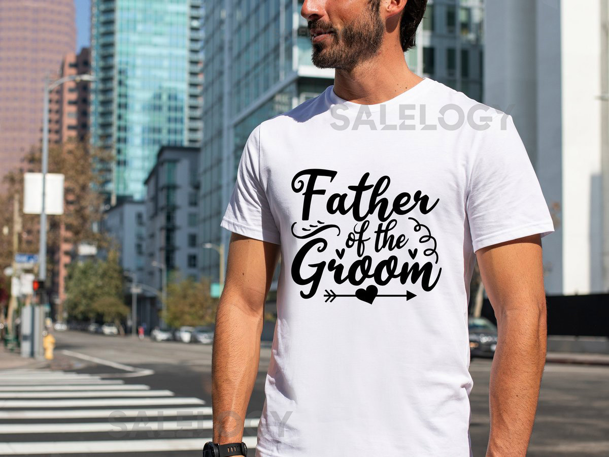Father of the Groom T-Shirt - Customized Graphic Men Tee - Casual Wear - Wedding Vibes - Father Son Duo- Special Wedding Role Tee_307