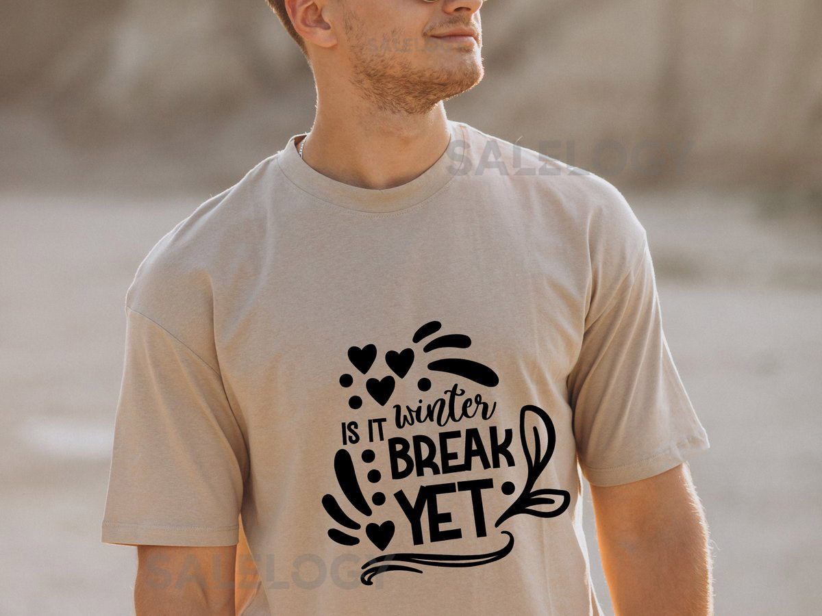 Is It Winter Break Yet T-Shirt - Customized Graphic Unisex Tee - Casual and Chic - Countdown to Break - Anticipation - Winter Holidays Tee_560