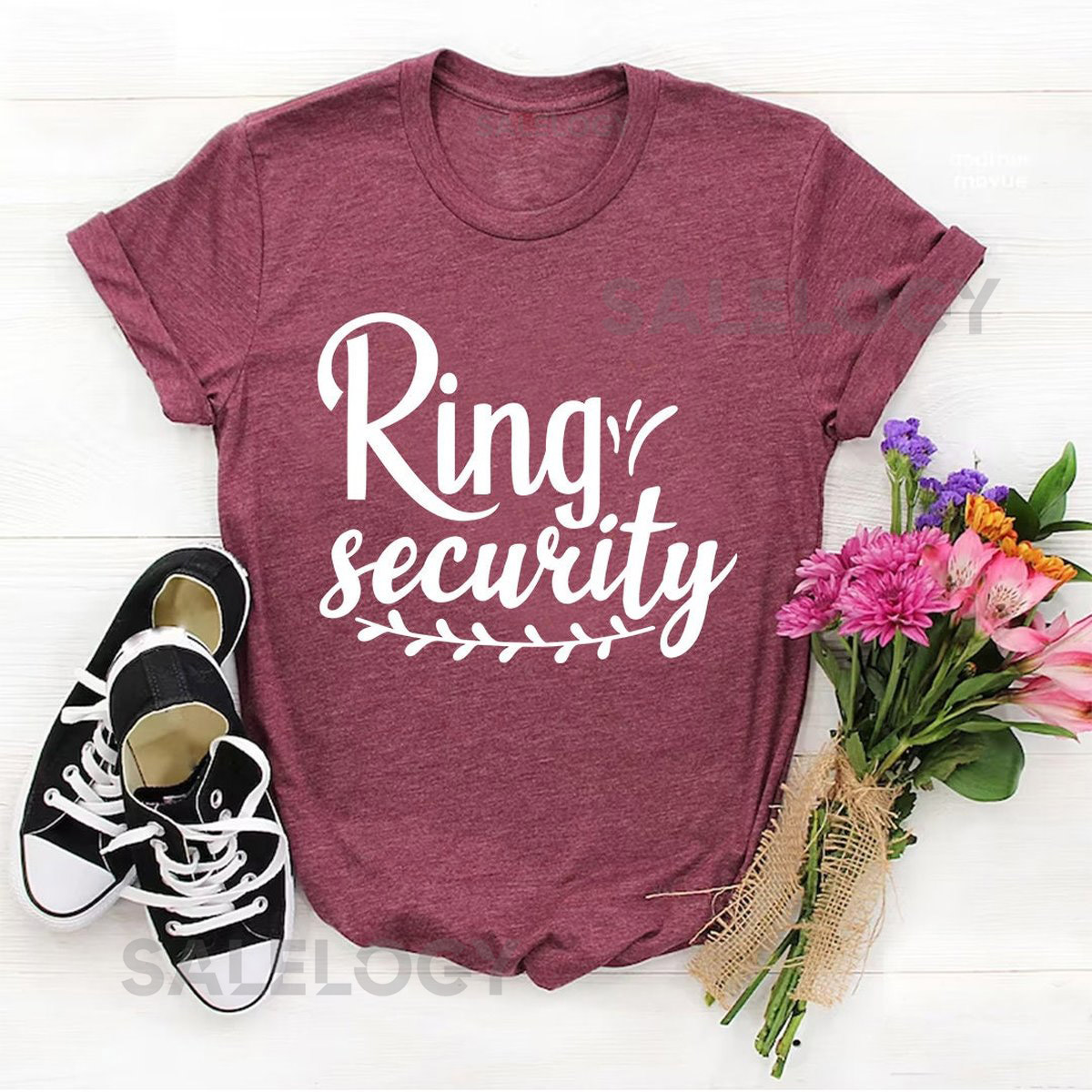 Ring Security T-Shirt - Customized Graphic Unisex Tee - Casual Wear - Wedding Days - Bridal Party Tee - Little Helper - Youngest Member_881