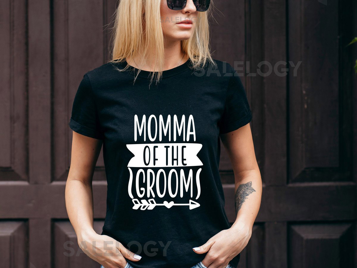 Momma of the Groom T-Shirt - Customized Graphic Women Tee - Casual Wear - Wedding Vibes - Family Love -Special Wedding Role Tee -Mom's Love_691