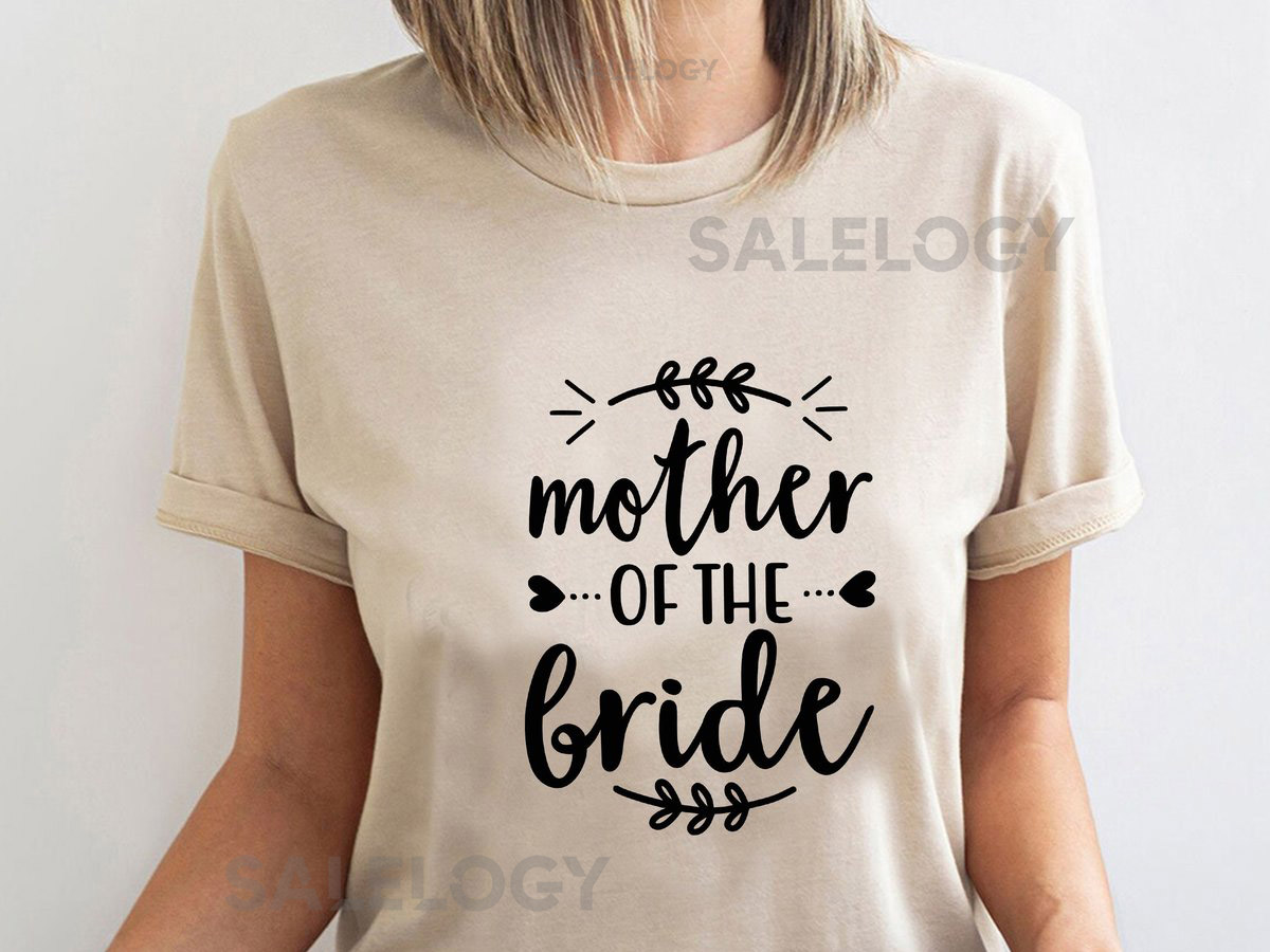 Mother of the Bride T-Shirt - Customized Graphic Women Tee - Casual Wear - Wedding Vibes - Family Love -Special Wedding Role Tee -Mom's Love_700