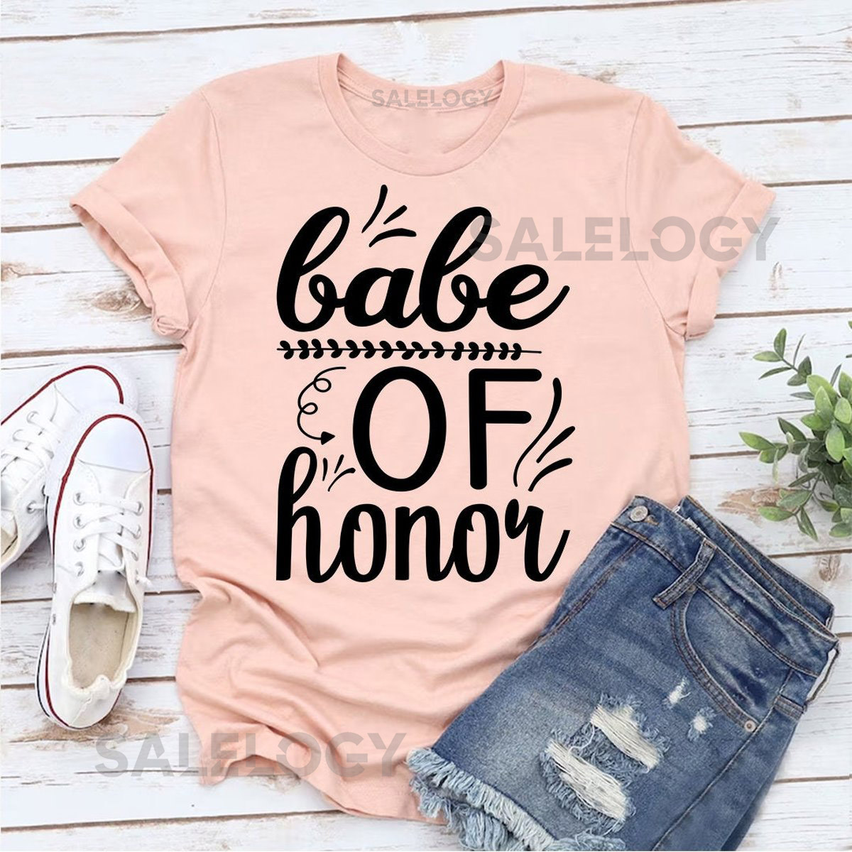 Babe of Honor T-Shirt - Customized Graphic Unisex Tee - Bachelorette Party - Wedding Preparations - Bridal Party Tee - Gift for Matron_63
